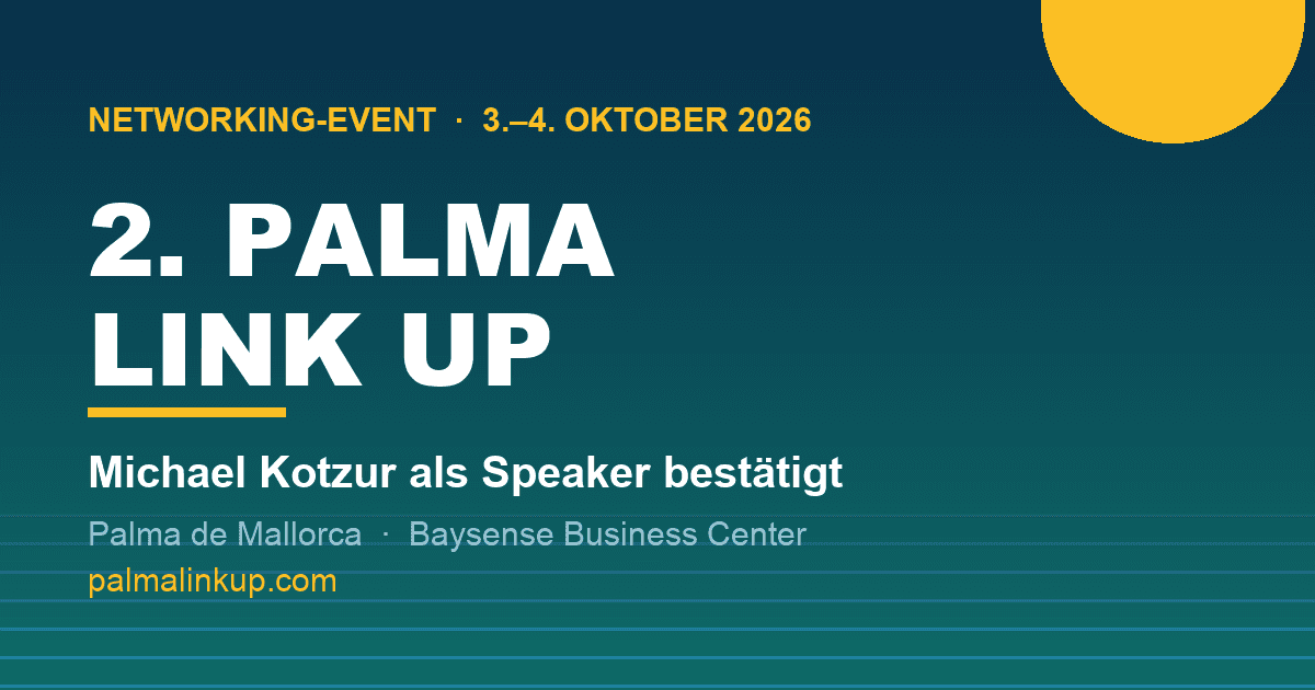 Bestätigt für die 2. PALMA LINK UP: Michael Kotzur, Fachmann für Online-Pressearbeit